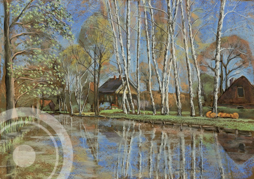 Landschaftsbild Pastellkreide