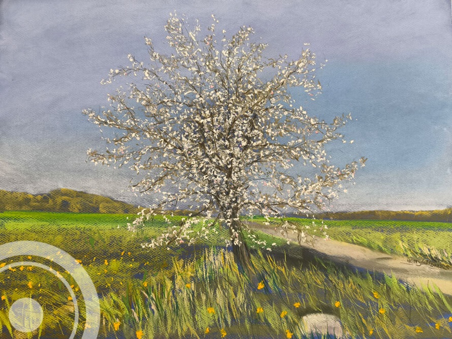 Landschaftsbild Pastellkreide