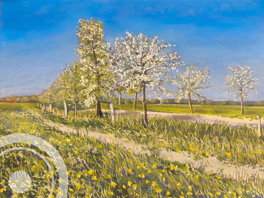 Landschaftsbild Pastellkreide